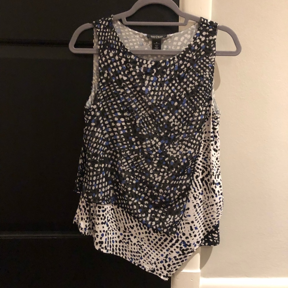 Multicolored sleeveless blouse